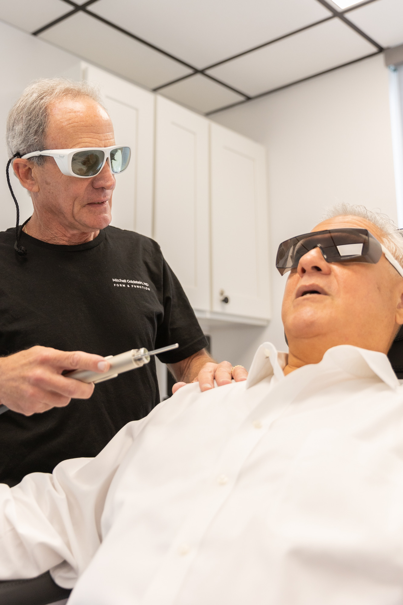 Laser hair restoration session